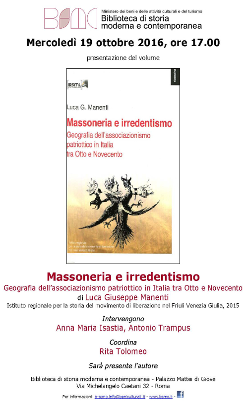 Massoneria e irredentismo. Geografia dell’associazionismo patriottico in Italia tra Otto e Novecento