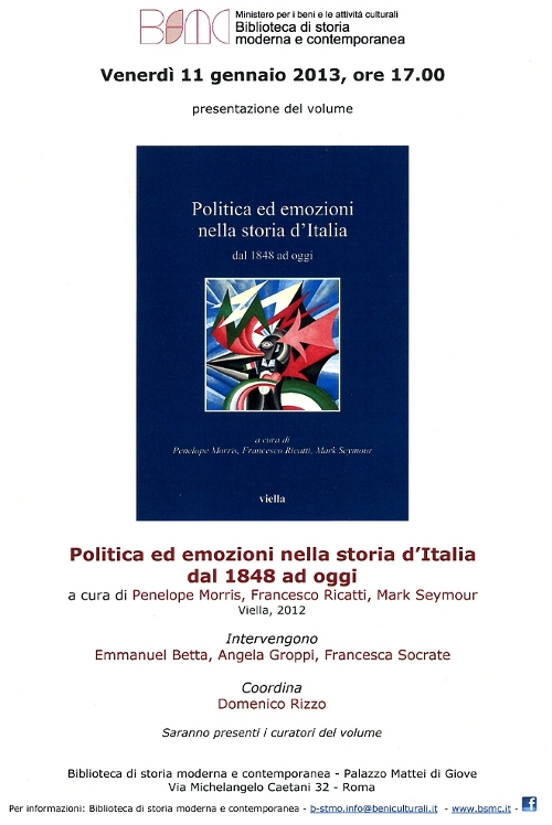 politica ed emozioni nella storia d’italia dal 1848 ad oggi